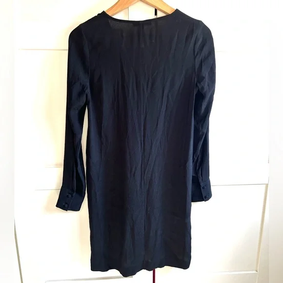 Madewell Heather long sleeve black button-front dress, NWT, size xxs - Picture 6 of 15